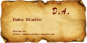 Daku Aladin névjegykártya